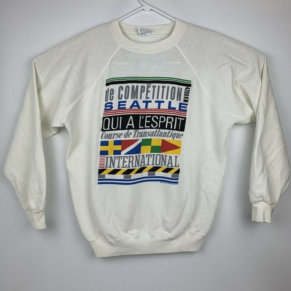 VTG 80’s Qui A L'esprit Course Sweatshirt XL